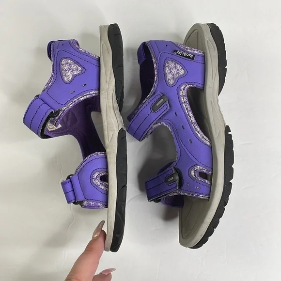 Northside youth/kids purple floral sandals child size 3 - Picture 6 of 7